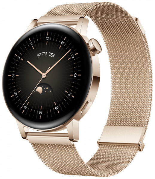 Huawei Watch GT3 42mm (Milo B19T) Gold Smartwatch 1,32 Zoll Akku bis zu 7 Tage