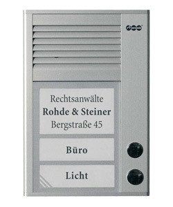 Auerswald TFS Dialog 202 Silber analoges Türsprechsystem 2 Klingeltasten