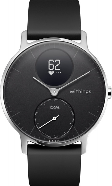 Withings STEEL HR 36mm schwarz Damen Sportuhr Schlafanalyse App wasserdicht