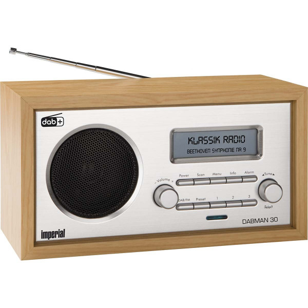 Imperial DABMAN 30 Holzoptik DAB+/FM Radio analog Display 3 W RMS Retrodesign