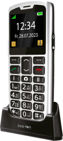 Bea-fon SL260 LTE Silber Großtasten Mobiltelefon Senioren SOS 2,2" SIM USB-C