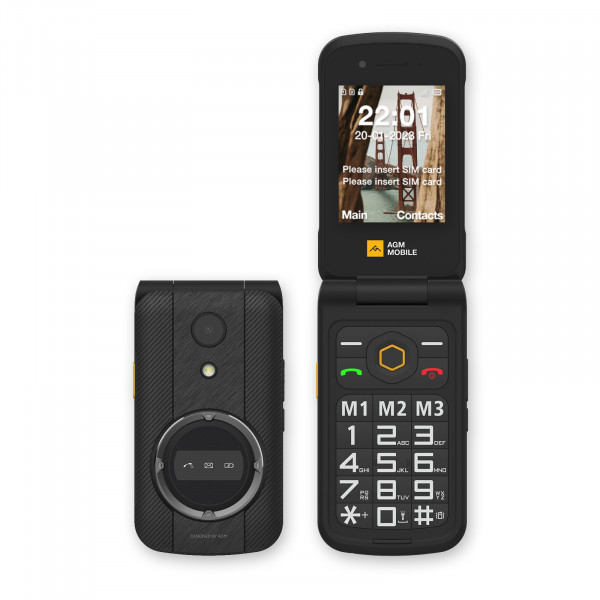 AGM by Bea-fon M8 LTE Rugged Schwarz Klapphandy Senioren 2,8" Kamera Bluetooth