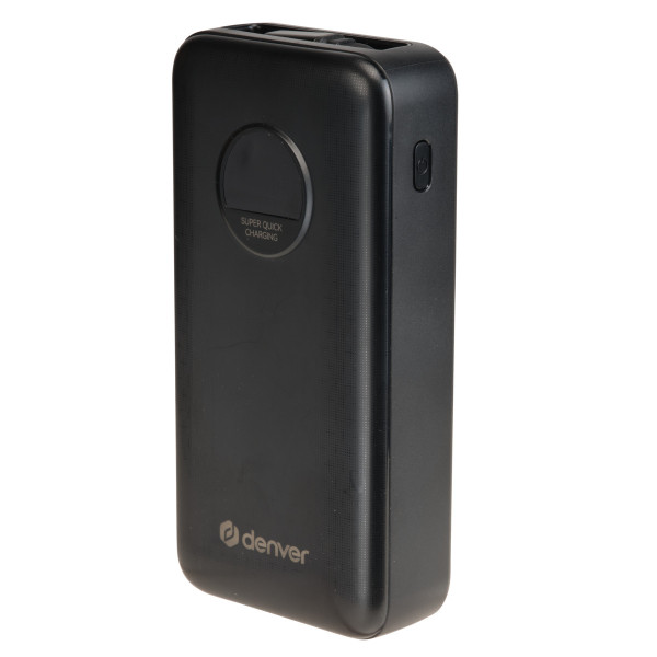 Denver PQC-20065 Schnelllade-Powerbank 20000mAh Schwarz Energie mobil Display