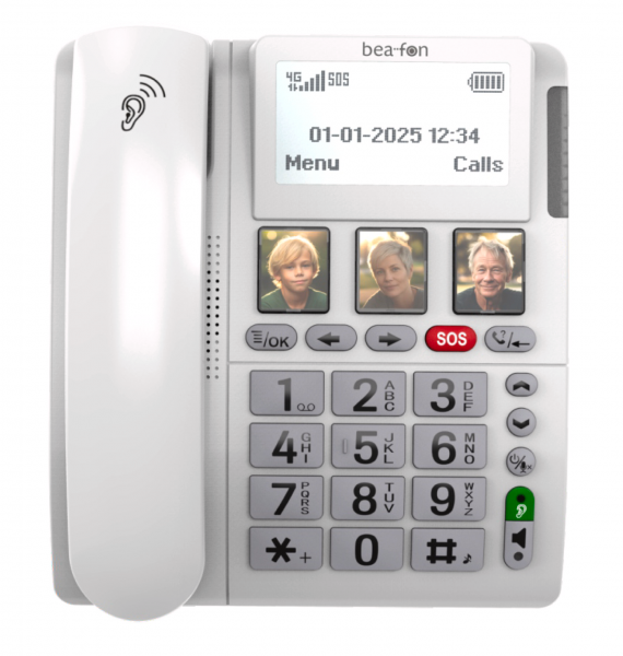 Bea-fon ML10 LTE Tischtelefon Weiß 2,2" Festnetz USB-C Bluetooth Großtasten SMS