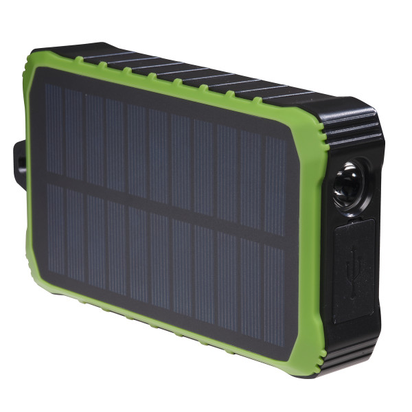 Denver PSO-10012 Solar-Powerbank mit Kurbel 10.000 mAh Solar-Modul USB-C LED