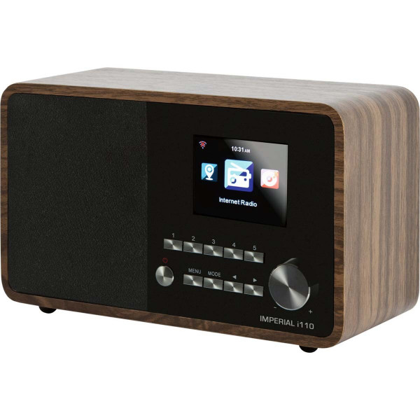 Imperial DABMAN i110 Holzoptik Internet-Radio Media-Player 5W RMS Display Wecker