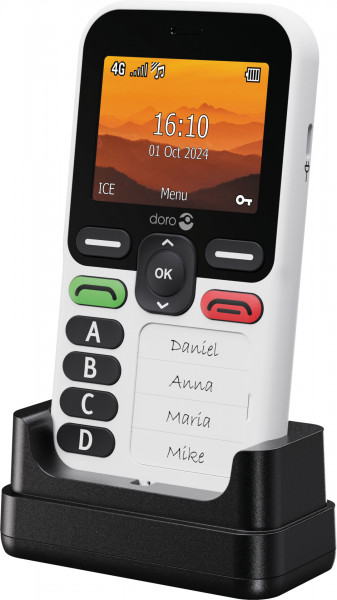 Doro Leva X10 LTE Featurephone Weiß Notruftaste 64MB/128MB 2.4"Display Bluetooth