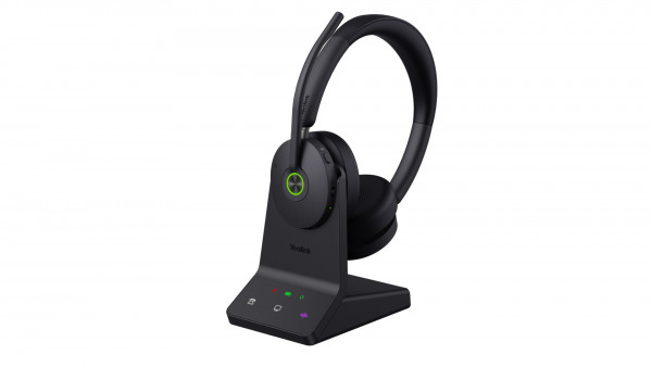 Yealink WH68 Schwarz Headset USB-C On-Ear Bluetooth ANC Stereo Basisstation