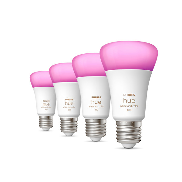 Philips Hue E27 Smart LED Ambiente Leuchtmittel Viererpack 570lm 60W Bluetooth