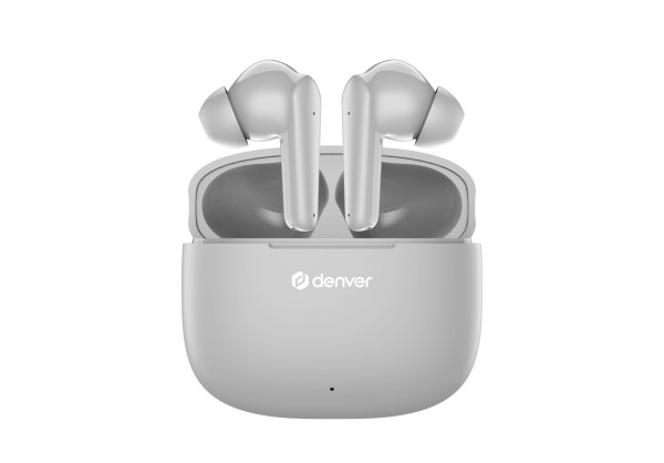 Denver TWE-48GR Grey Kabellose Bluetooth-Kopfhörer Mikrofon Anrufe In-Ear USB-C