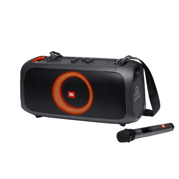 JBL PartyBox On-The-Go schwarz Mikrofon Bluetooth USB AUX IPX4 Lautsprecher Box