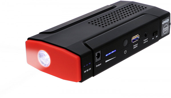 4smarts JumpStarter Powerbank IGNITION 13.800 mAh schwarz/rot Starthilfe-Kit LED
