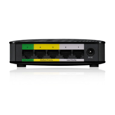 ZyXEL Media Switch GS-105SV2 5-Port Gigabit Ethernet 1000 Mbit/s Plug and Play