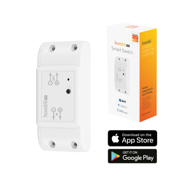 Hombli Smart Switch smarter Schalter weiß 2200 Watt Sprachsteuerung Smart Home