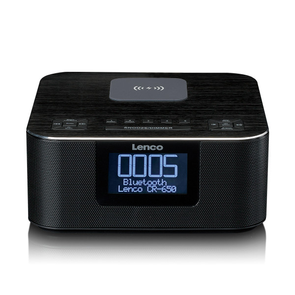 Lenco CR-650BK DAB+/ FM Radiowecker Schwarz 5 Watt Bluetooth 5.0 USB LCD-Display