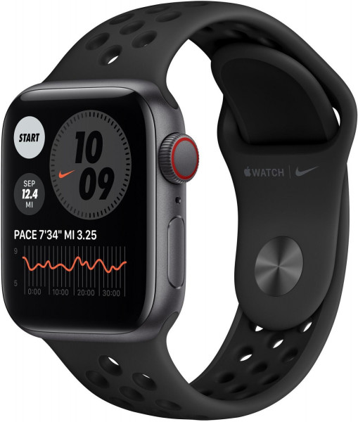 Apple Watch Nike SE grau 40mm Sport Anthrazit Touchdisplay Bluetooth WLAN 16GB