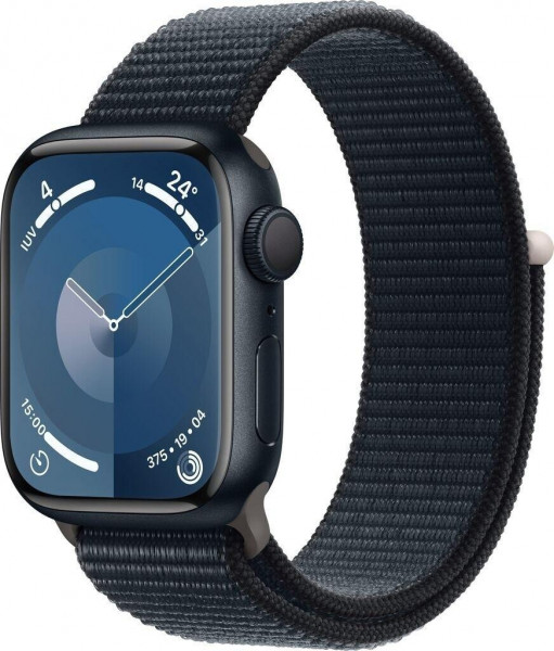 Apple Watch S9 Schwarz 41 mm 64 GB iOS Smartwatch Aluminium OLED GPS NFC Wi-Fi