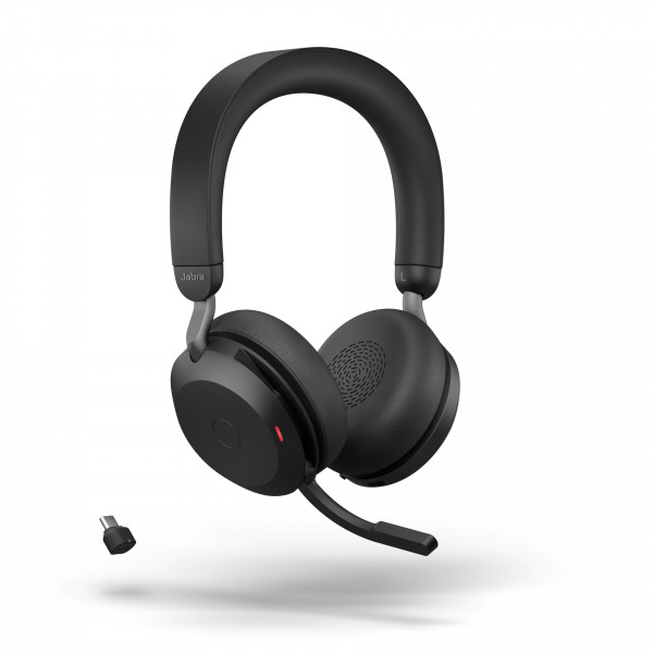 JABRA Evolve2 75 Link 380/390cUC Stereo Headset Schwarz USB-C Bluetooth Überkopf