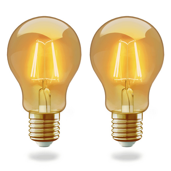 innr E27 Smarte Glühbirne Filament Vintage LED WLAN 2er Pack WRF 763-2 gold gelb