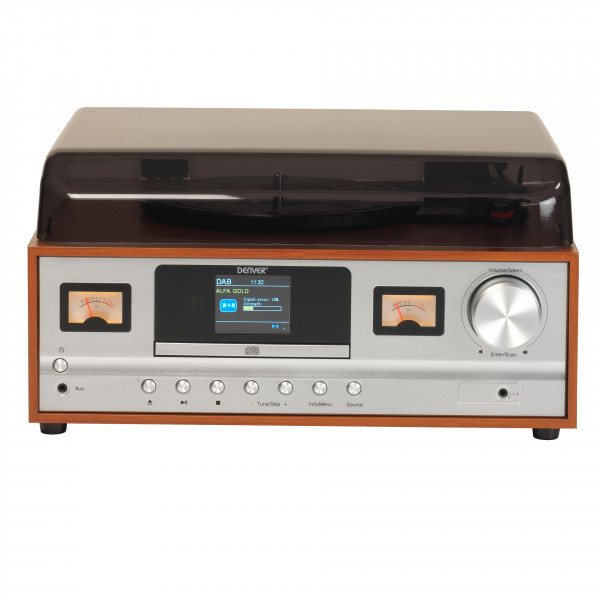 Denver Retro Musiksystem MRD-52 Holz braun DAB+ Radio BT CD-Player Lautsprecher