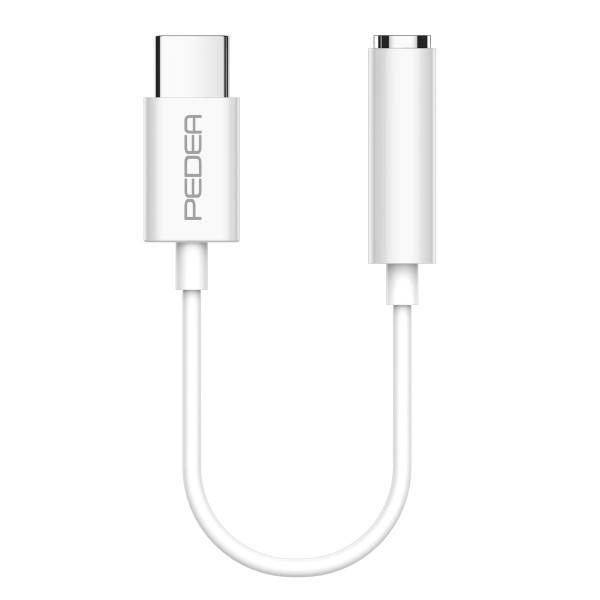 PEDEA Adapter USB-C auf Kopfhörer/3,5mm Klinke Weiß Audiozubehör Anschluss