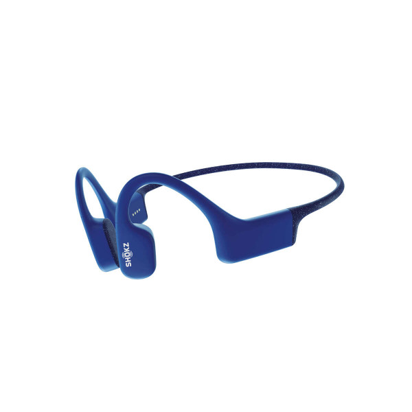Shokz OpenSwim blau Bluetooth Sportkopfhörer Knochenschallleitung Hinterkopf