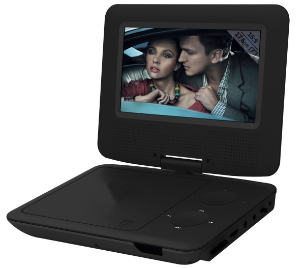 Odys Convey pro 7" portabler tragbarer DVD-Player drehbares TFT LCD Display USB