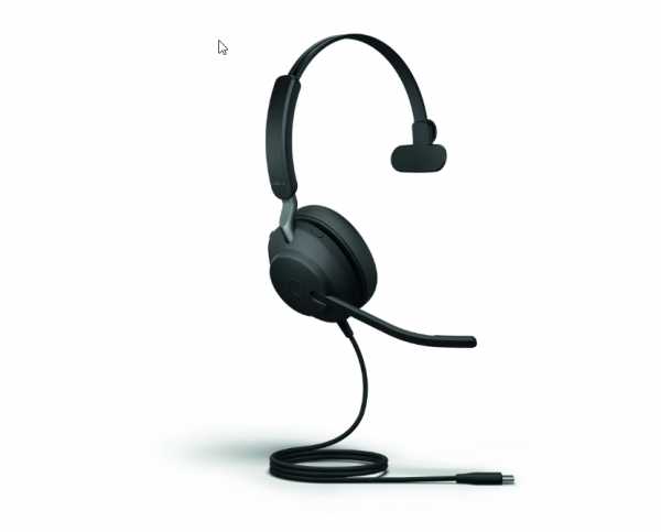 JABRA Evolve2 40 USB-C monaural UC schwarz Kopfhörer Headset USB-C Monophon
