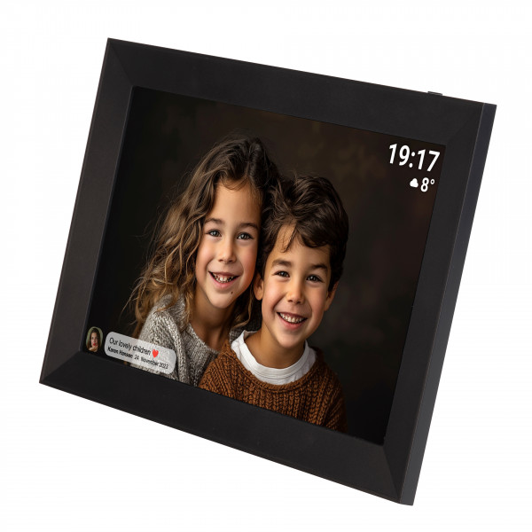 Denver FRAMEO digitaler Bilderrahmen schwarz WLAN 10.1" USB-C Touchscreen LCD