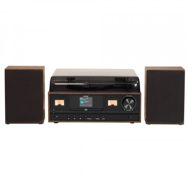 Denver Retro Musiksystem MRD-52 DARKWOOD DAB+ FM AUX In CD-Player Bluetooth Holz