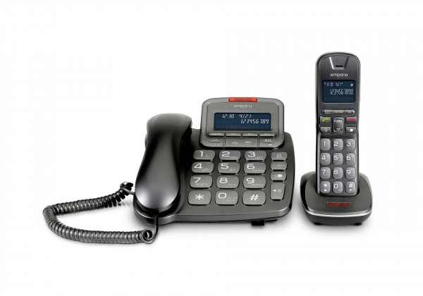 emporia EMPORIA TH-21ABB Komfort-Telefon SET Schwarz digitaler Anrufbeantworter