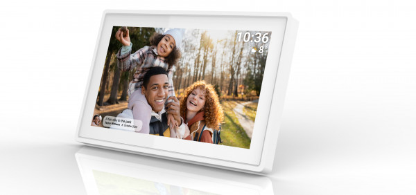 Denver FRAMEO Bilderrahmen Weiß LCD Touchscreen App WLAN 7 Zoll microSD Indoor