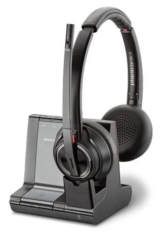 Poly DECT Headset Savi Office USB-A binaural Bluetooth schwarz ANC Ladestation