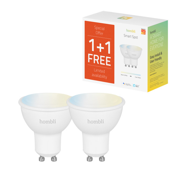 Hombli smarte LED Leuchte 2er Pack 4,5 Watt Dimmbar Sprachsteuerung Smart Home