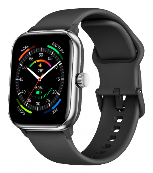 Bea-fon Smart Watch 201 Silber/Schwarz 1.85"AMOLED Display Bluetooth IP68 GPS