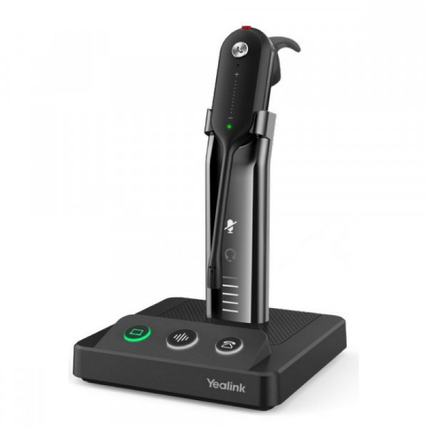 Yealink Headset WH63 UC Schwarz DECT Kopfhörer Ohrhaken/Überkopfbügel Micro-USB