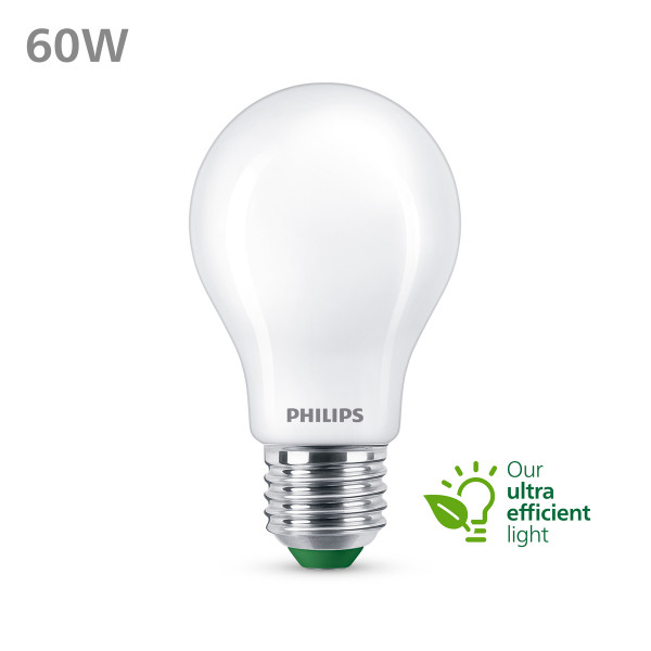 Philips Classic LED-Lampe weiß matt Glühlampenform 60 Watt ultraeffizient E27
