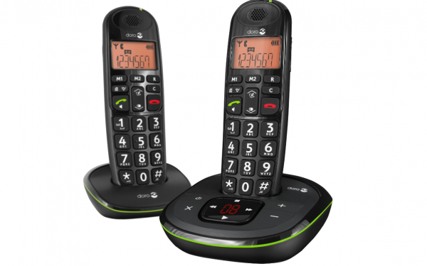 doro PhoneEasy Duo schwarz bis zu 30 dB Hörerlautstärke Mobiltelefon schnurlos