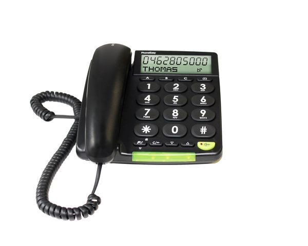 Doro PhoneEasy 312cs schwarz analog Großtastentelefon mit Display für Hörgeräte