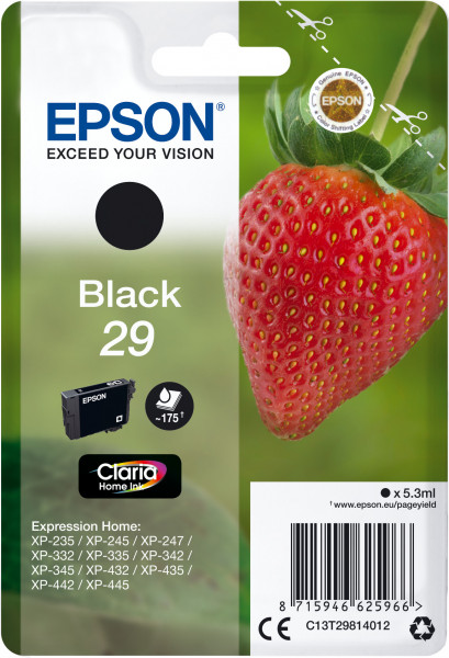 Epson Tintenpatrone 29 Schwarz ca.175 Seiten