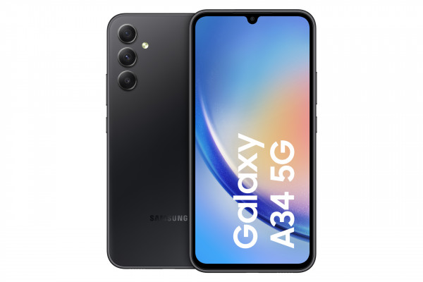 Samsung Galaxy A34 128 GB Anthrazit 5G Android Smartphone 6,6" OLED 6GB RAM 48MP