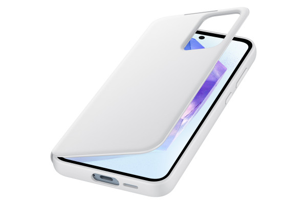 Samsung Smart View Wallet Case Galaxy A55 Weiß Klapphülle Kartenfach Protection