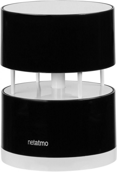 Netatmo Smarter Windmesser Sensor Schwarz Weiß Wi-Fi 4 Ultraschallwandler 11cm