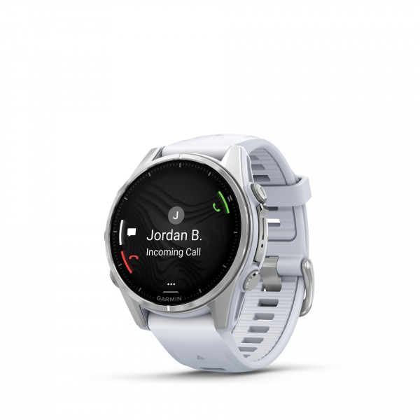 Garmin FENIX 8 AMOLED 43 mm Smartwatch Silber Weiß Bluetooth Touchdisplay