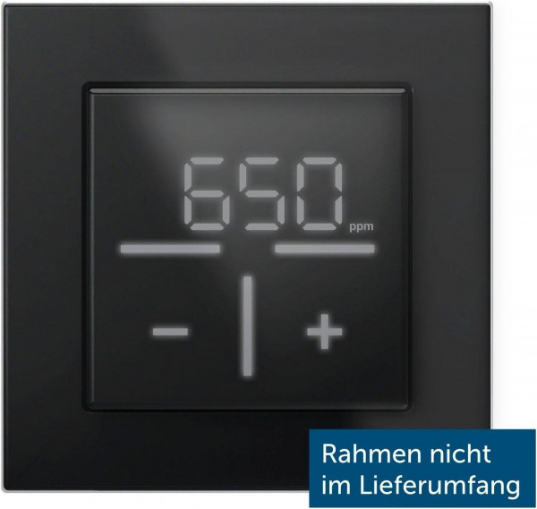 Homematic IP Glas-Wandthermostat mit CO2-Sensor Schwarz Sensor