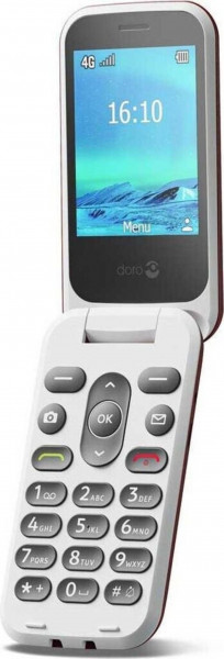 Doro 2880 4G Rot, Weiß Funktionstelefon 17MB Klapphandy Bluetooth 3,5 mm Klinke
