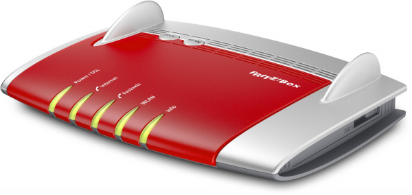 AVM FRITZ!Box Fon WLAN 7360 rot Router bis zu 300 MBit/s DECT-Basisstation USB