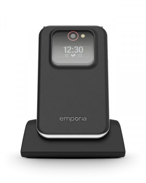 emporia JOY Senioren Klapptelefon schwarz 2G 128MB 2,8 Zoll Notruffunktion