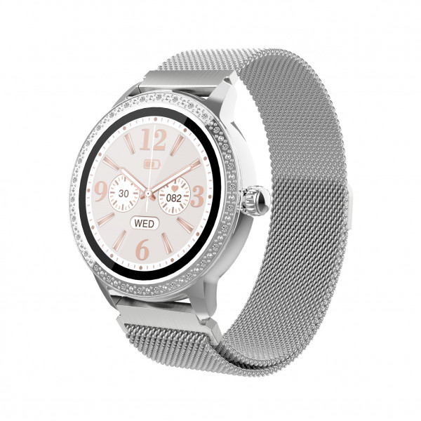 Denver Damen Smartwatch SW-360S silber 24,5mm Bluetooth 1,2" Touchdisplay