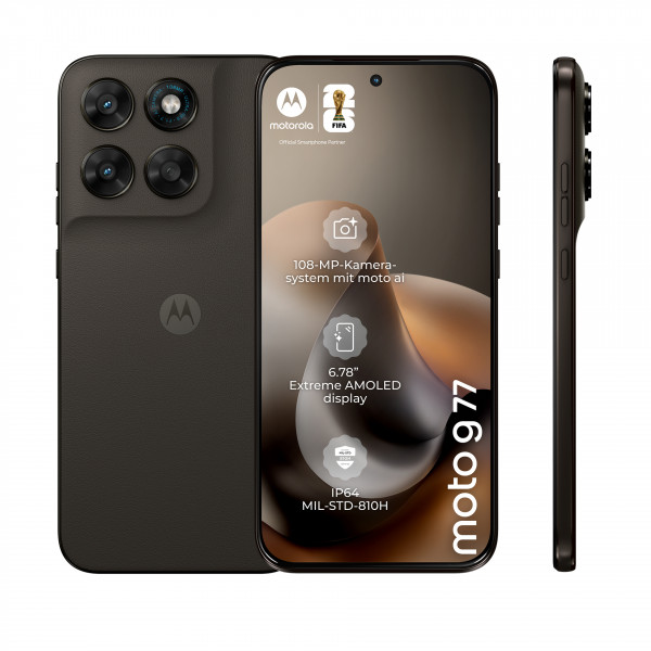 Motorola moto g77 256GB Schwarz 5G Android Smartphone 6.78" eSIM NFC GPS BT